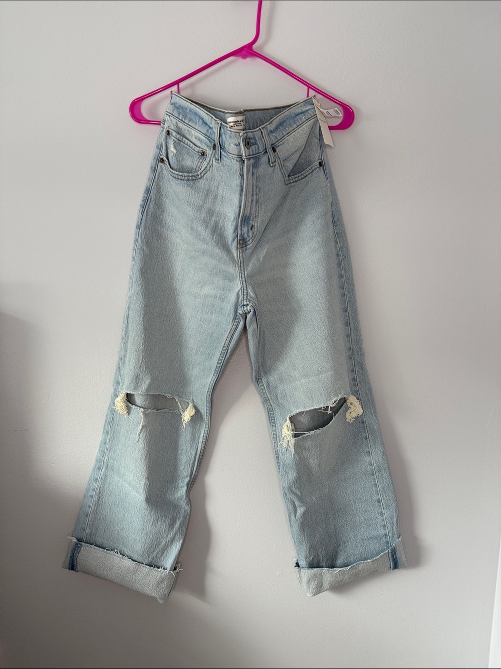 Abercrombie & Fitch Light Blue Ripped Jeans